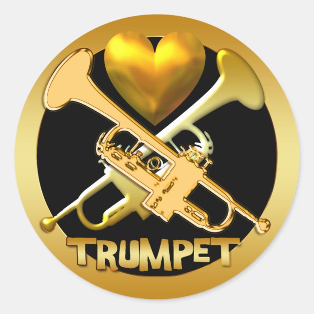 GOLDTRUMPETS RUNDER AUFKLEBER (Vorderseite)
