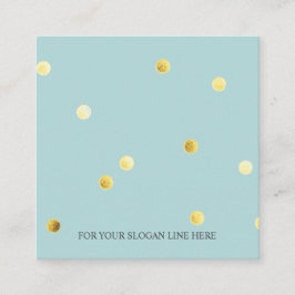 GoldTupfen-Muster-quadratische PastellVisitenkarte Quadratische Visitenkarte