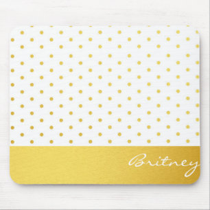 GoldTupfen und Monogramm - Gewohnheit Mousepad