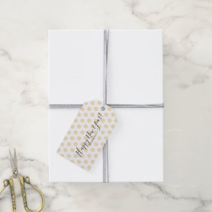 GoldTupfenconfetti-guten Rutsch ins Neue Geschenkanhänger