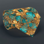 Goldtürkisfarbenes Fraktal mandelbrot Krawatte<br><div class="desc">Dieses Design kann in dem Bereich personalisiert werden, der durch das Ändern des Fotos und/oder Textes zur Verfügung gestellt wird. Oder Sie können es anpassen, indem Sie den Mausklick auswählen, um weitere Optionen anzupassen, um die Farbe des Hintergrunds zu löschen oder zu ändern, Text hinzuzufügen, die Textfarbe oder den Stil...</div>