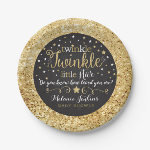GoldTwinkle wenig Stern-Papier-Teller-Baby-Dusche Pappteller
