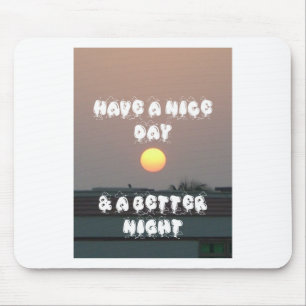 Golduntergang mit Schönen Tag/Nacht Wünschen  Mousepad