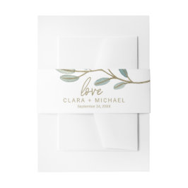 Goldvene Eucalyptus Wedding Invitation Bly Band