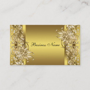 Goldviktorianische Blumen-elegantes Gold Visitenkarte