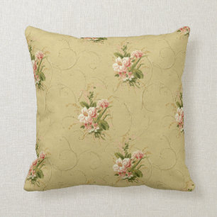 GoldVintage BlumenRose Kissen