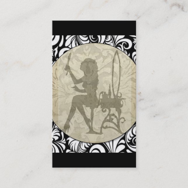 GoldVintager Damast-göttliche Eleganz Visitenkarte (Vorderseite)