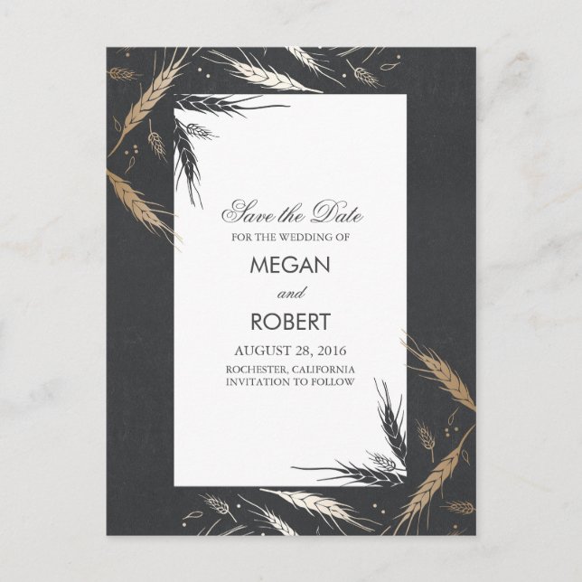 Goldwalzfallen Save the Date Ankündigungspostkarte (Vorderseite)