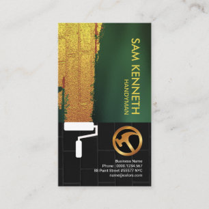 Goldwand-Farben-einfacher schwarzer Visitenkarte