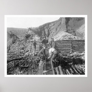 Goldwaschen in Alaska 1916 Poster