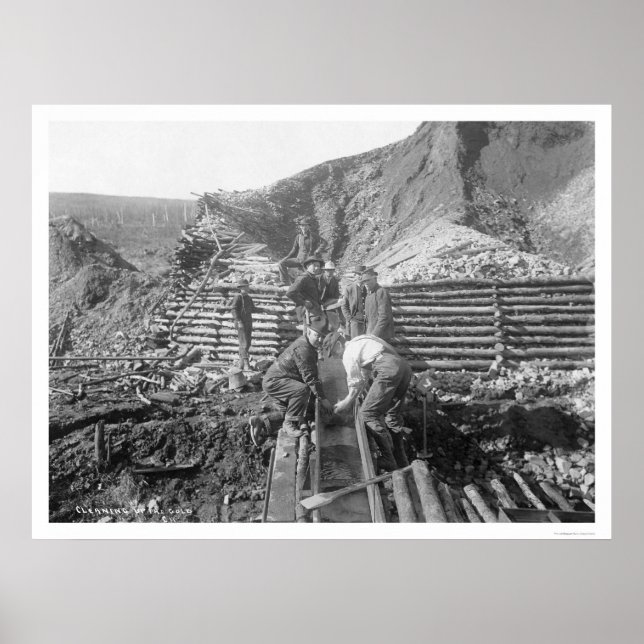 Goldwaschen in Alaska 1916 Poster (Vorne)