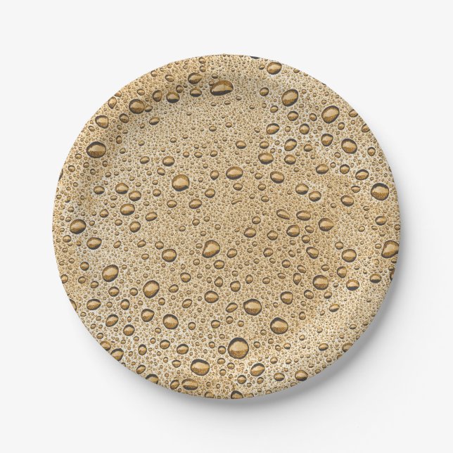 Goldwassertröpfchen Pappteller (Vorderseite)
