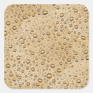 Goldwassertröpfchen Quadratischer Aufkleber