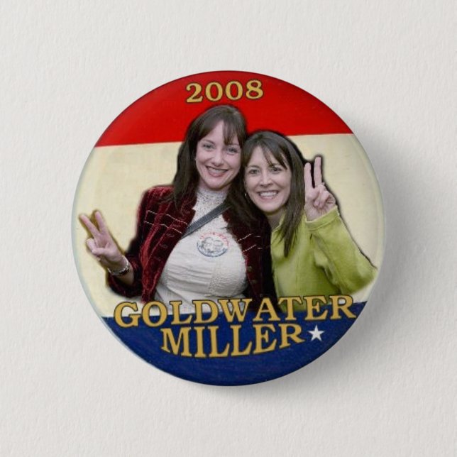 Goldwater 2008/Miller-Knopf Button (Vorderseite)