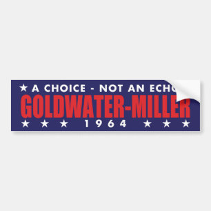 Goldwater Miller Vintager Autoaufkleber 1964
