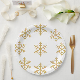 Goldweihnachtliches Party Pappteller