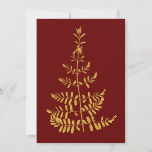 Goldweihnachtsbaum Feiertagskarte