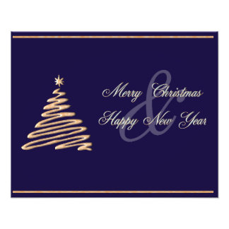 Goldweihnachtsbaum Fotodruck