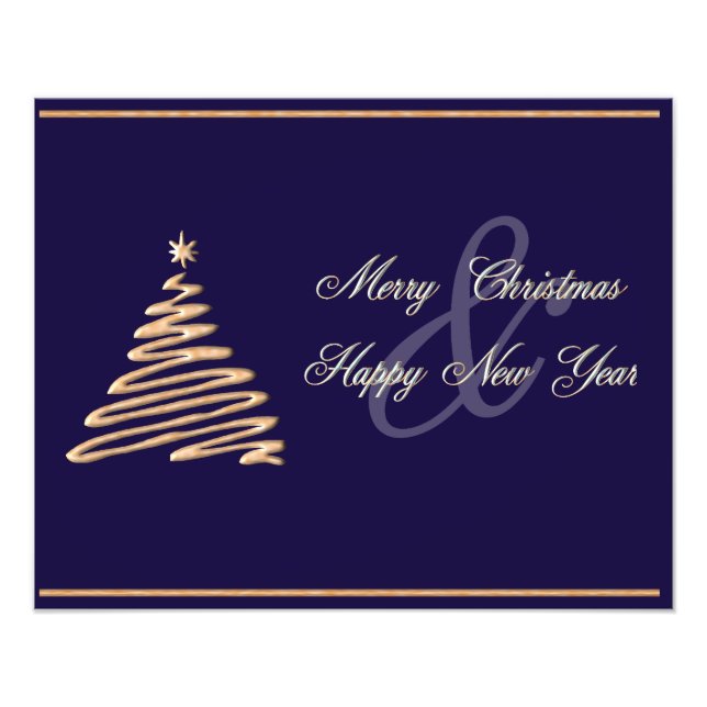 Goldweihnachtsbaum Fotodruck (Vorne)