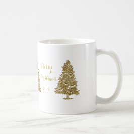 Goldweihnachtsbaum-Kaffee-Tasse Tasse