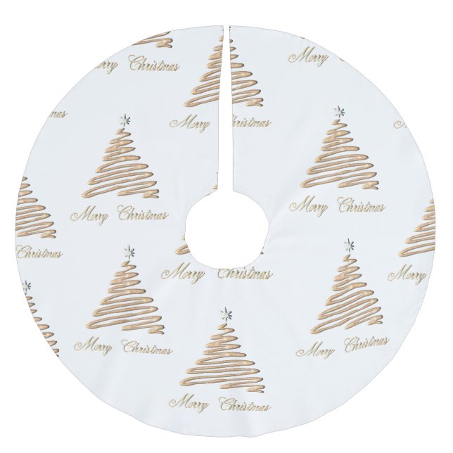 Goldweihnachtsbaum Polyester Weihnachtsbaumdecke (Vorderseite)