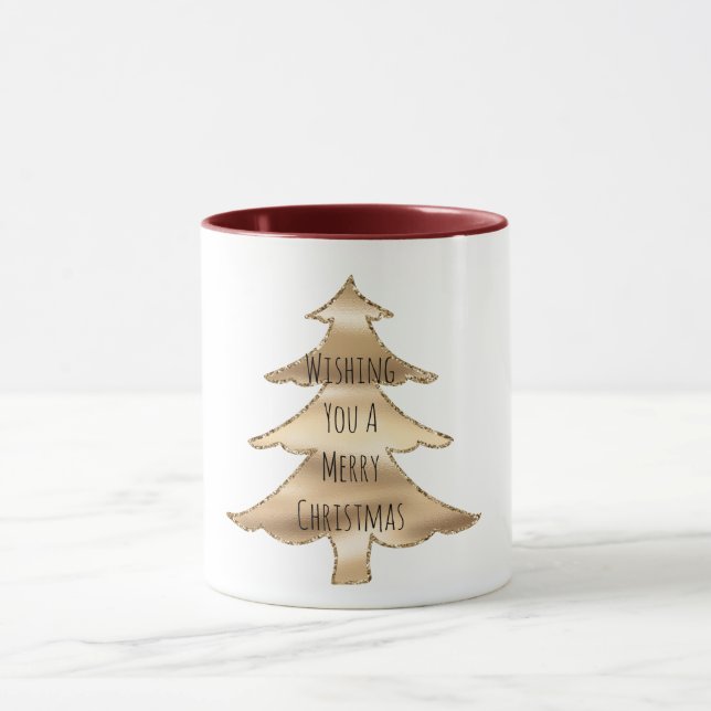 Goldweihnachtsbaum Tasse (Zentrum)