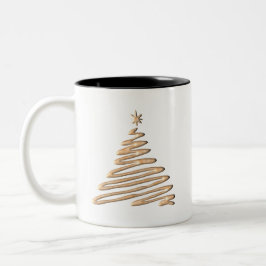 Goldweihnachtsbaum Zweifarbige Tasse