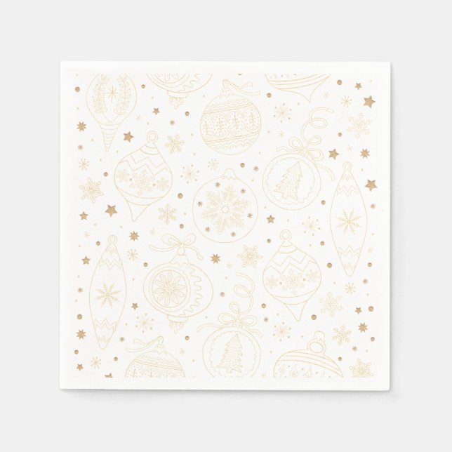 Goldweihnachtsbaumkunst Serviette (Vorderseite)