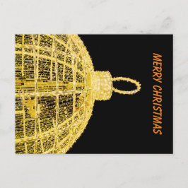 Goldweihnachtsdekoration Postkarte