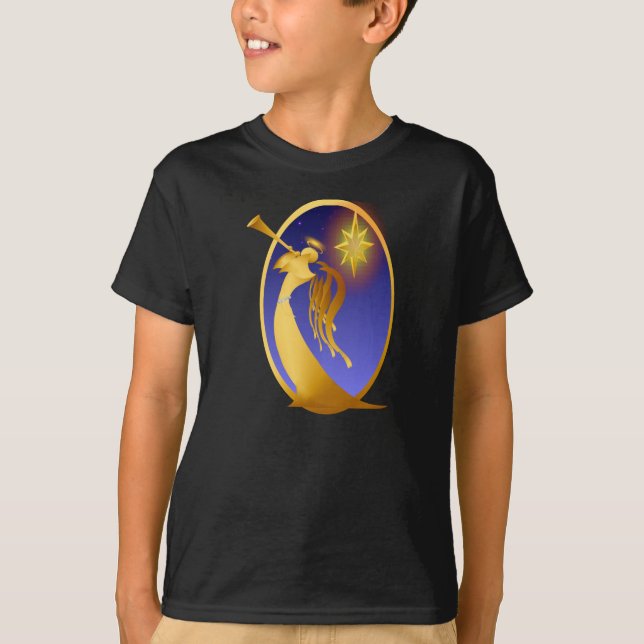 Goldweihnachtsengel T-Shirt (Vorderseite)