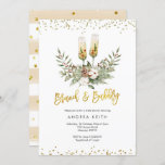 Goldweihnachtsfeier und Bubbly-Brautparty Einladung<br><div class="desc">Goldener Weihnachtsbrunch und Bubbly Bridal Shower Einladung</div>