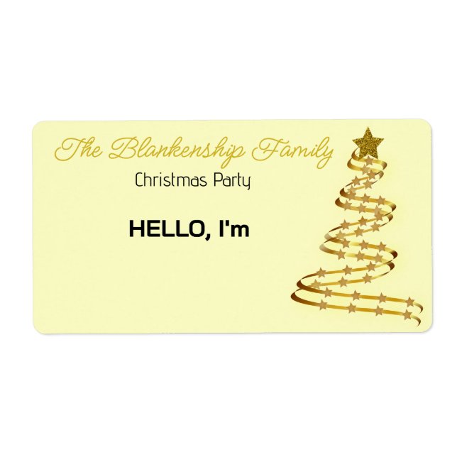 Goldweihnachtsmarke für Weihnachtsschmuck (Vorne)