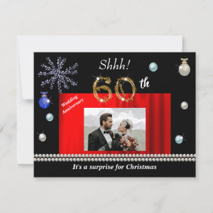 Goldweihnachtsüberraschung 60. Hochzeitstag Einladung