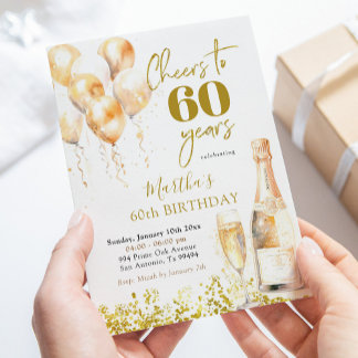 Goldwein Cheers Frauen Erwachsene Geburtstag Einladung