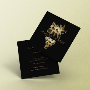 Goldweinmeister Sommelier Elegante Quadratische Visitenkarte