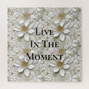 Goldweiße Lotus-Blume Puzzle