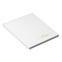 Goldweiße, moderne Script-Girl-Monogramm-Bezeichnu