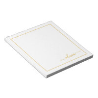 Goldweiße, moderne Script-Girl-Monogramm-Bezeichnu