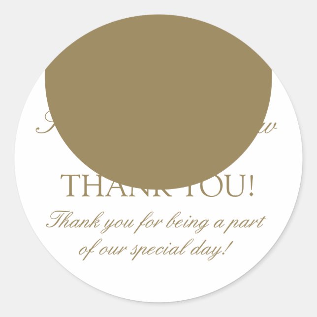 Goldweiße Monogramm D-Gastgeschenk Hochzeit Runder Aufkleber (Vorderseite)