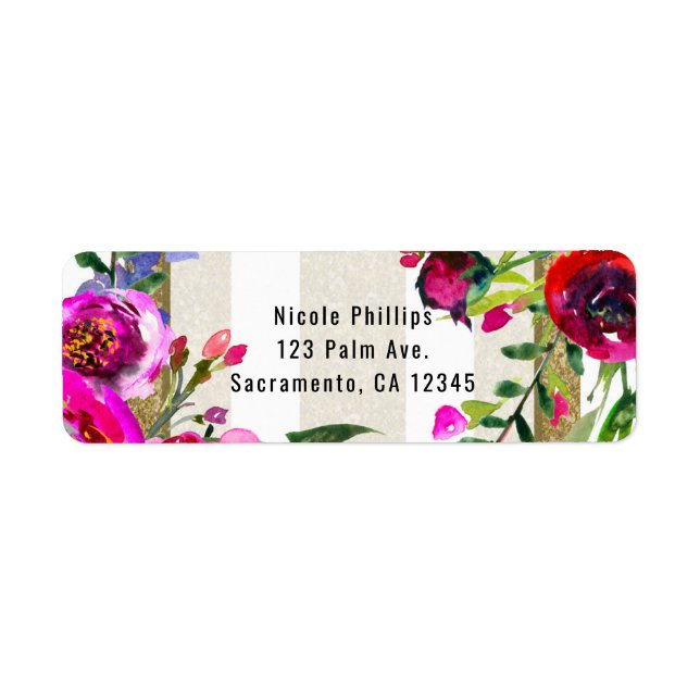 Goldweiße Streifen Fett Glam Brautparty (Vorne)