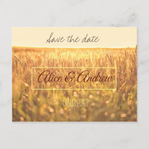 Goldweizenfarm Save the Date Postkarte