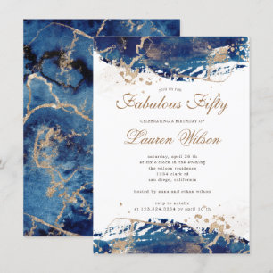 Goldwellen der Marinebrücke wunderbar 50 Geburtsta Einladung