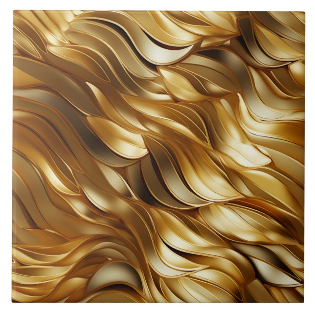 Goldwellenmuster Fliese (Vorderseite)