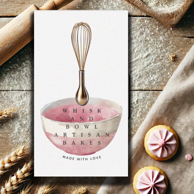Goldwhisk Pink Baker Bäckerei Koch Caterer Visitenkarte (Von Creator hochgeladen)