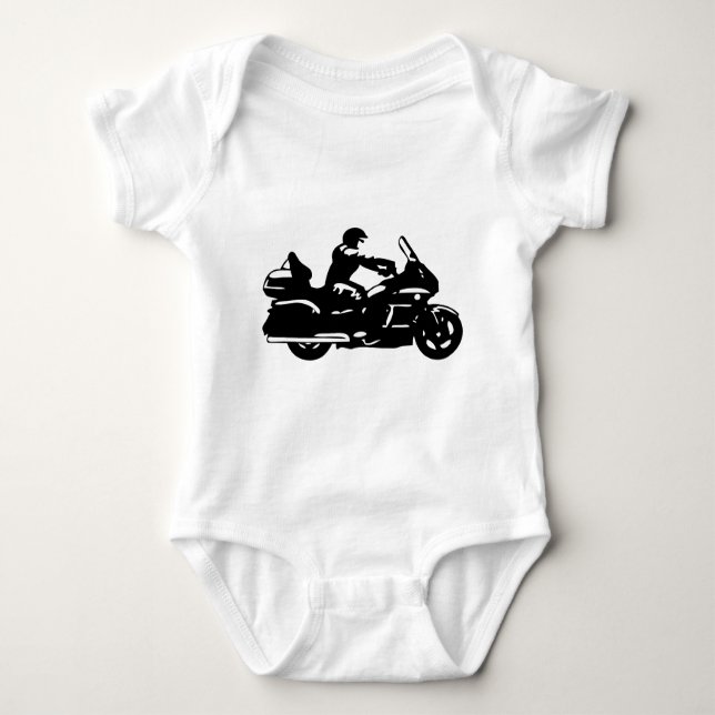 goldwing Radfahrermotorrad moto Baby Strampler (Vorderseite)
