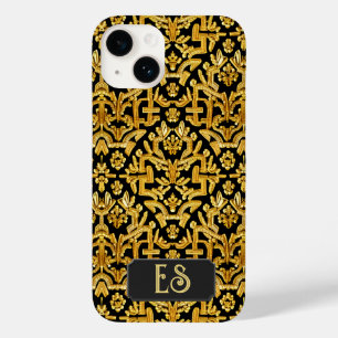 Goldwork-Stickerei - Sonderanfertigung Gold auf sc Case-Mate iPhone 14 Hülle