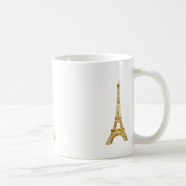 Goldzauber-Eiffelturm Kaffeetasse (Rechts)