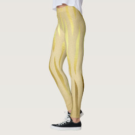 Goldzebradruckkleid Leggings