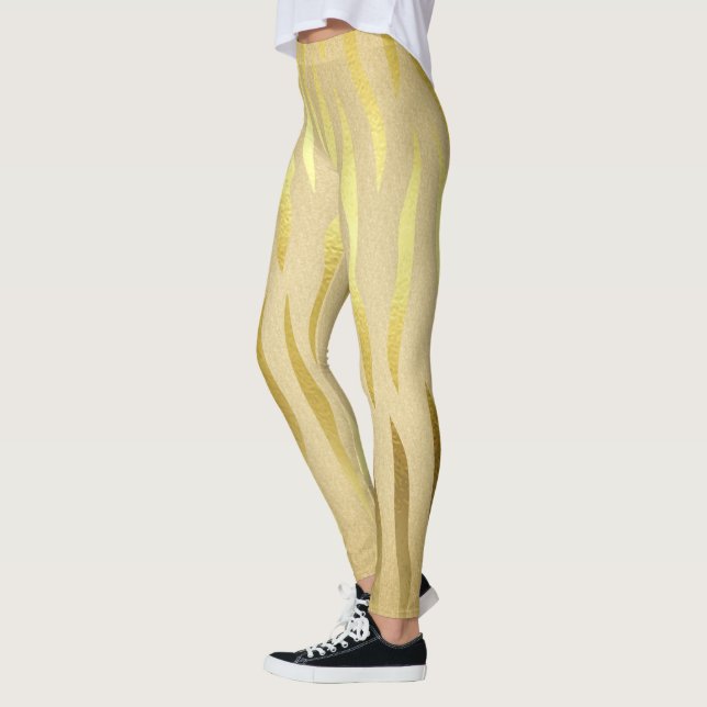 Goldzebradruckkleid Leggings (Links)