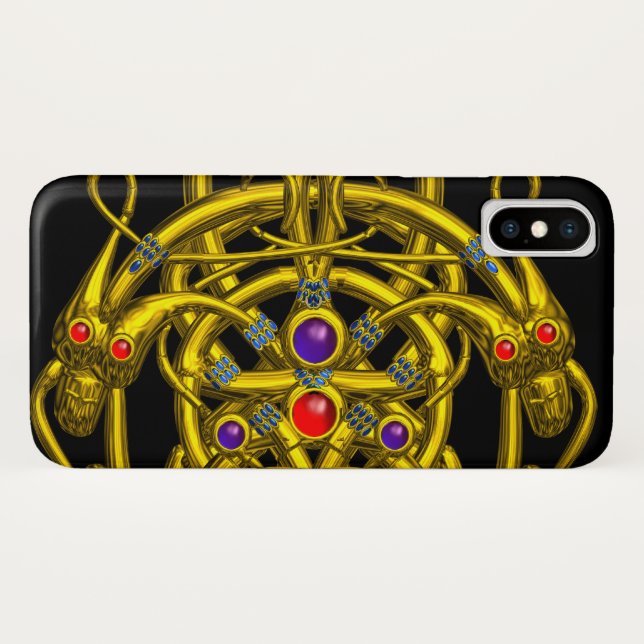 GOLDZELLTISCHE KNOTEN MIT ZWEI DRACHEN Case-Mate iPhone HÜLLE (Rückseite (Horizontal))